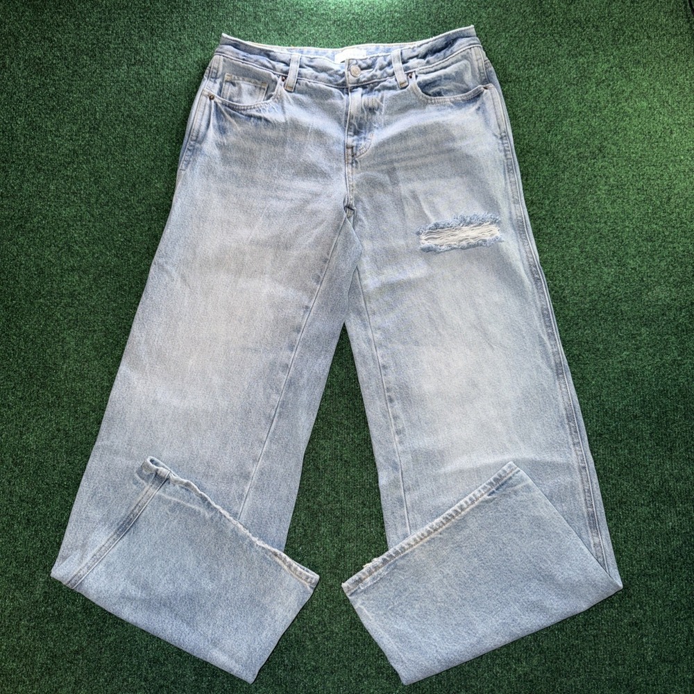 Pacsun Casey Low Rise Baggy Jeans Women's Size 26 Distressed Jeans Light Wash